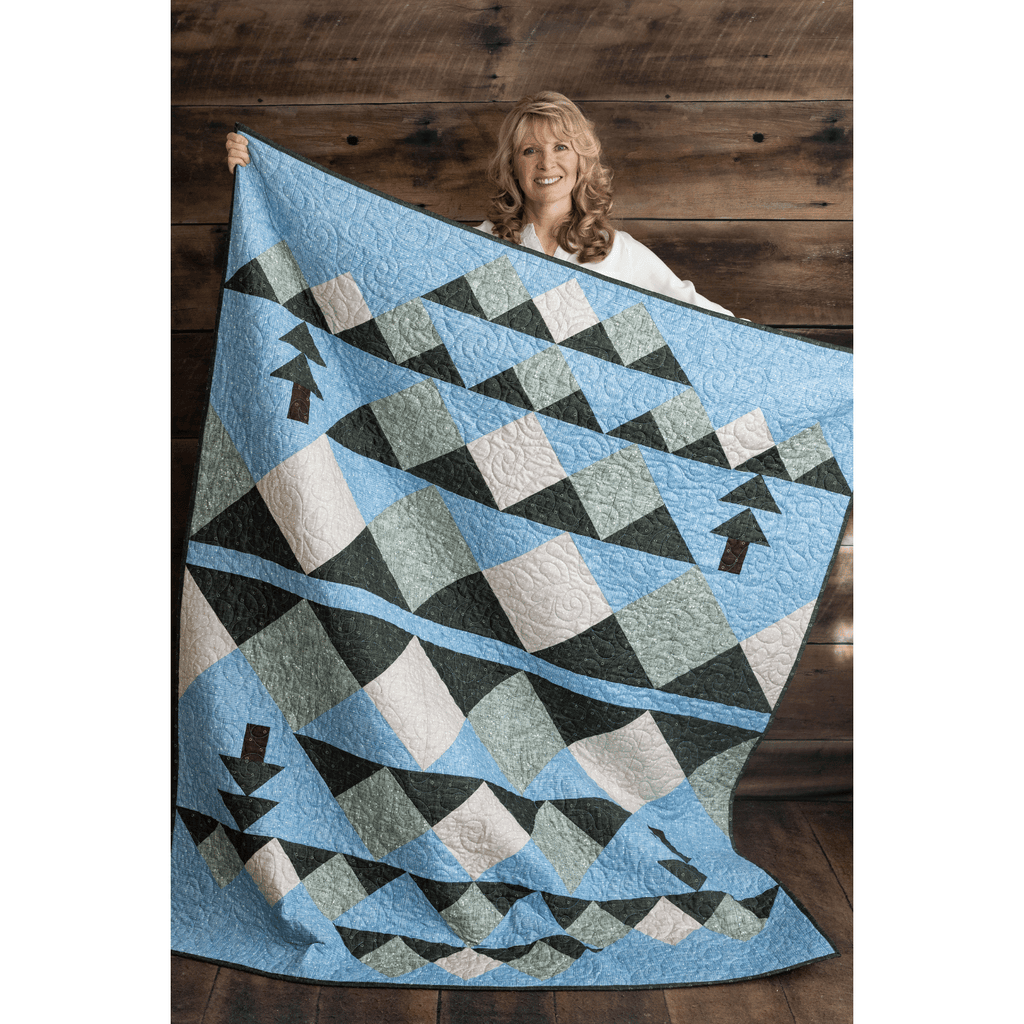 Wild Reflections Quilting Kit - Pre-Cut with Complete Backing & Binding - 60x70 inches Finished Size - Perfect for Advanced Beginners
