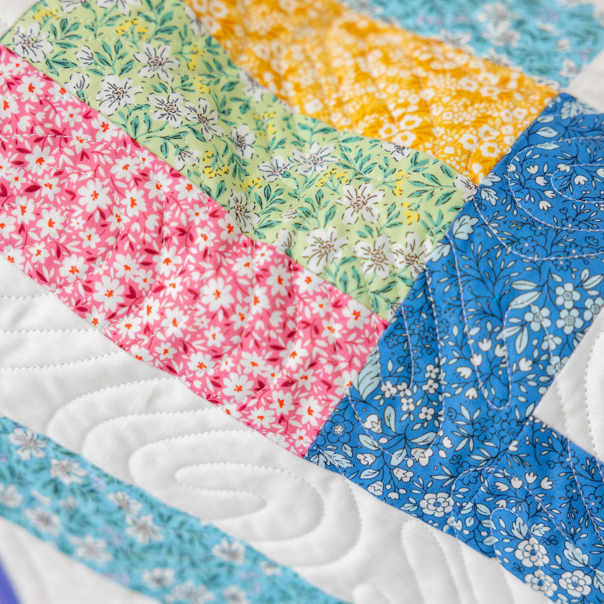 Prairie Posies Quilting Kit - Pre-Cut with Complete Backing & Binding - Experienced Beginner - 68" x 90½" Finished Size