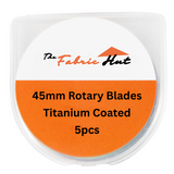 Rotary Cutter Blades 45mm Titanium 5 Pack + Blade Storage Cases Bundle - 45mm titanium coated rotary cutter blades - photo 8 of 8 - The Fabric Hut