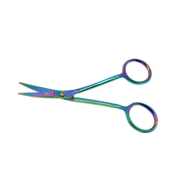 The Fabric Hut 4" Titanium-Coated Curved Fine Point Scissors- Precision Thread Snips