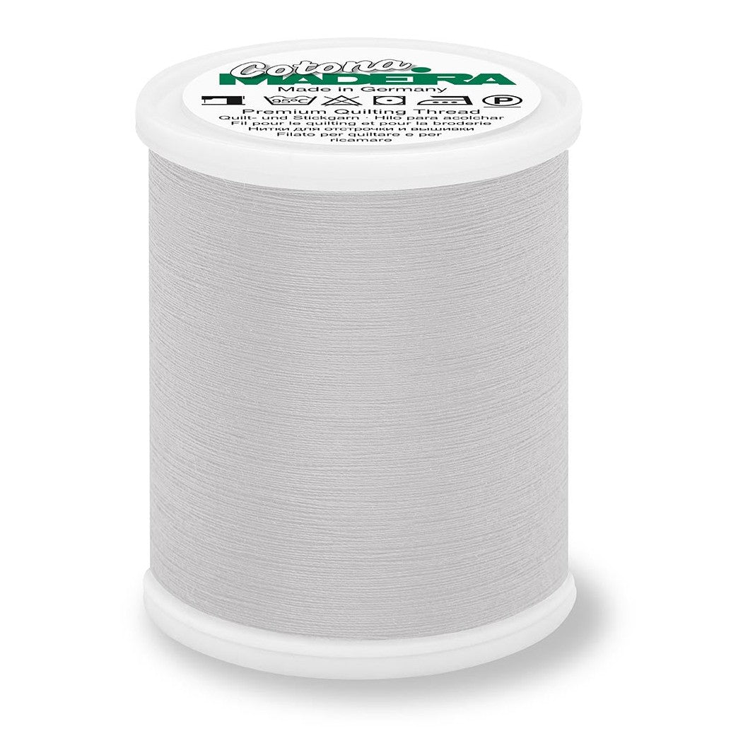Madeira Cotona 50 WT Quilting & Sewing Thread- 1100yd - 690 Light Silver