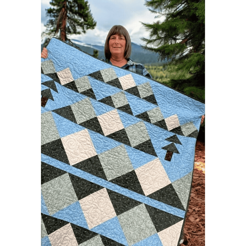 Wild Reflections Quilting Kit - Pre-Cut with Complete Backing & Binding - 60x70 inches Finished Size - Perfect for Advanced Beginners