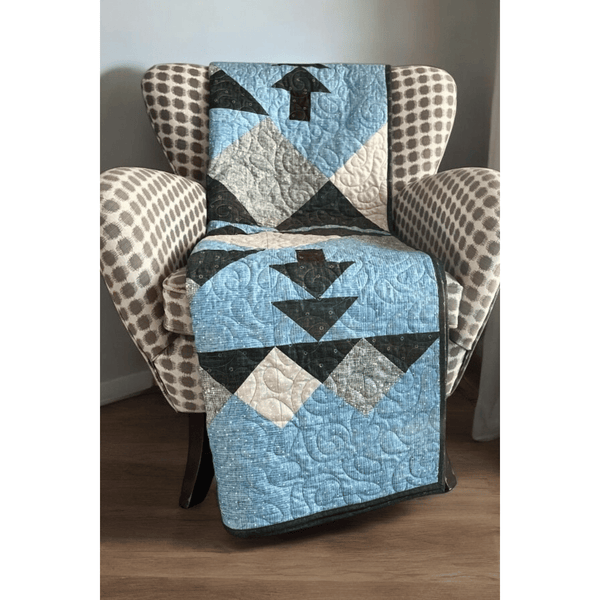 Wild Reflections Quilting Kit - Pre-Cut with Complete Backing & Binding - 60x70 inches Finished Size - Perfect for Advanced Beginners