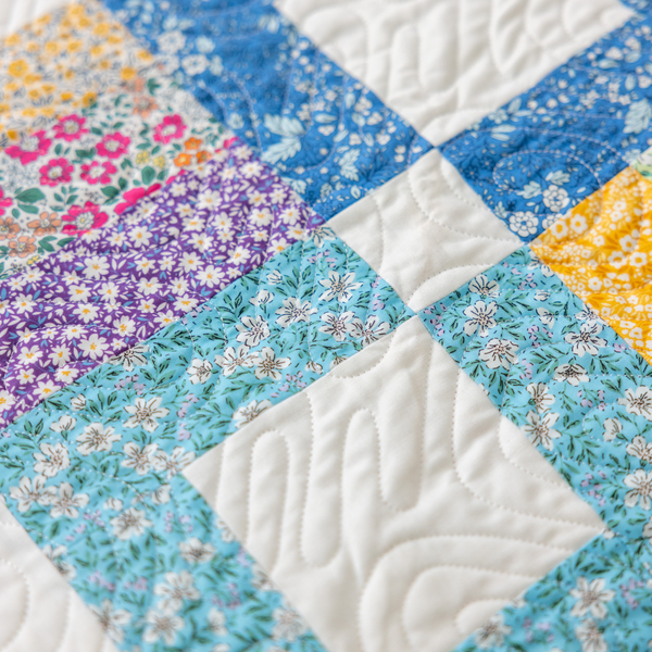 Prairie Posies Quilting Kit - Pre-Cut with Complete Backing & Binding - Experienced Beginner - 68" x 90½" Finished Size