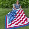 Honor and Valor Quilting Kit - Pre-Cut with Complete Backing & Binding 58x73 inches Finished Size - Beginner-Friendly