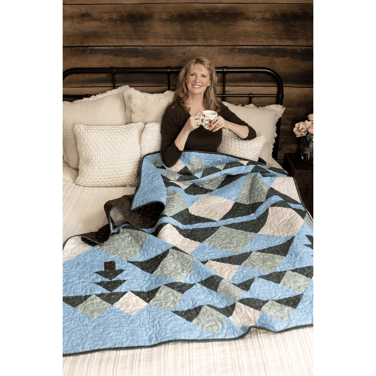 Wild Reflections Quilting Kit - Pre-Cut with Complete Backing & Binding - 60x70 inches Finished Size - Perfect for Advanced Beginners