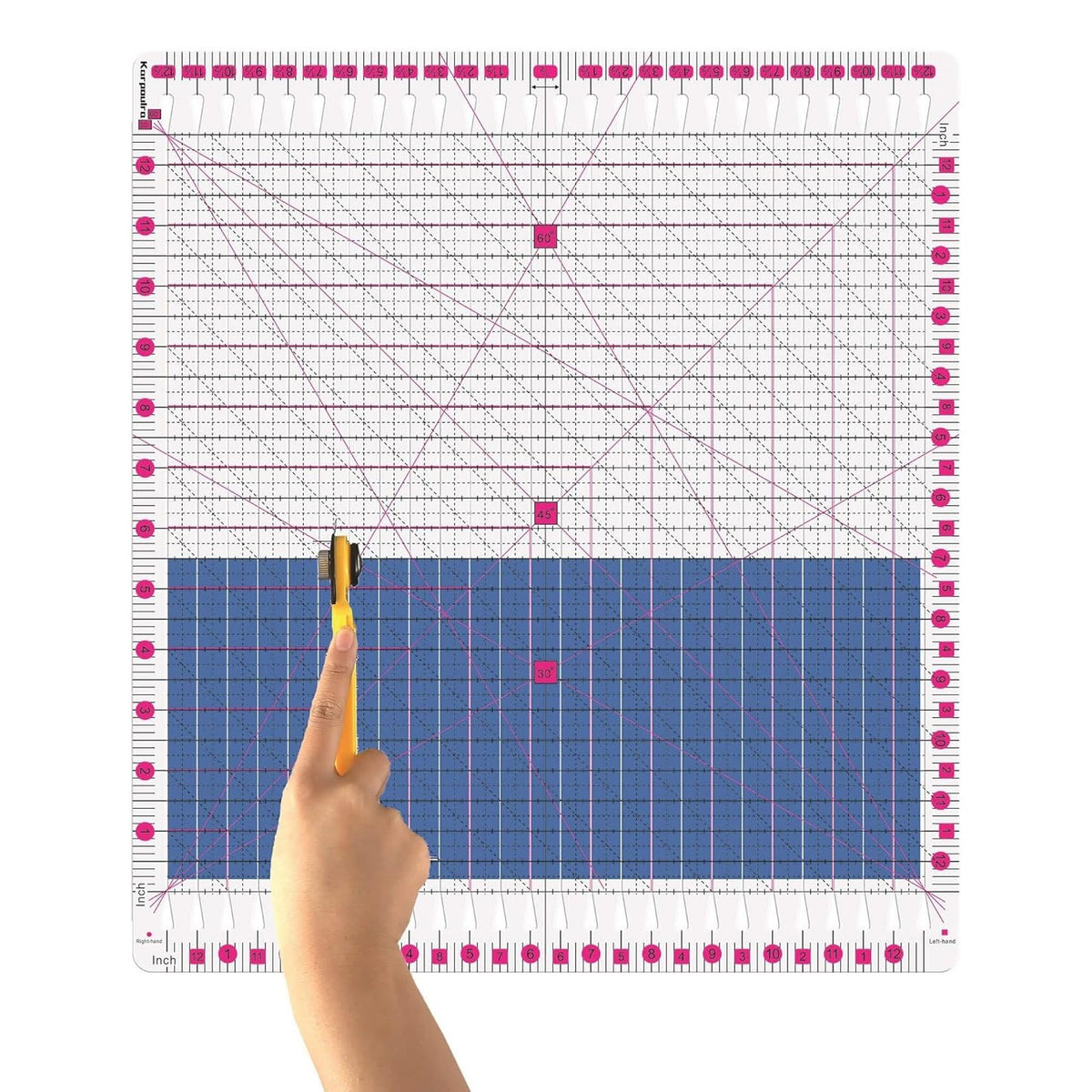 Quilting Slotted Ruler - 12.5" x 12.5"