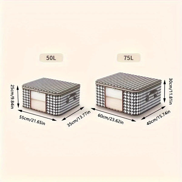 2pcs/set Storage Bags With Window, 50L + 75L
