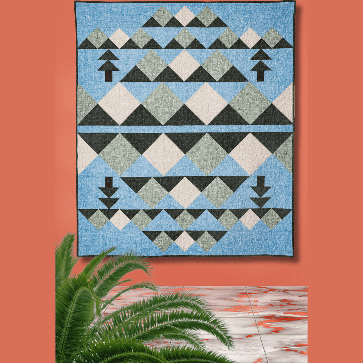 Wild Reflections Quilting Kit - Pre-Cut with Complete Backing & Binding - 60x70 inches Finished Size - Perfect for Advanced Beginners