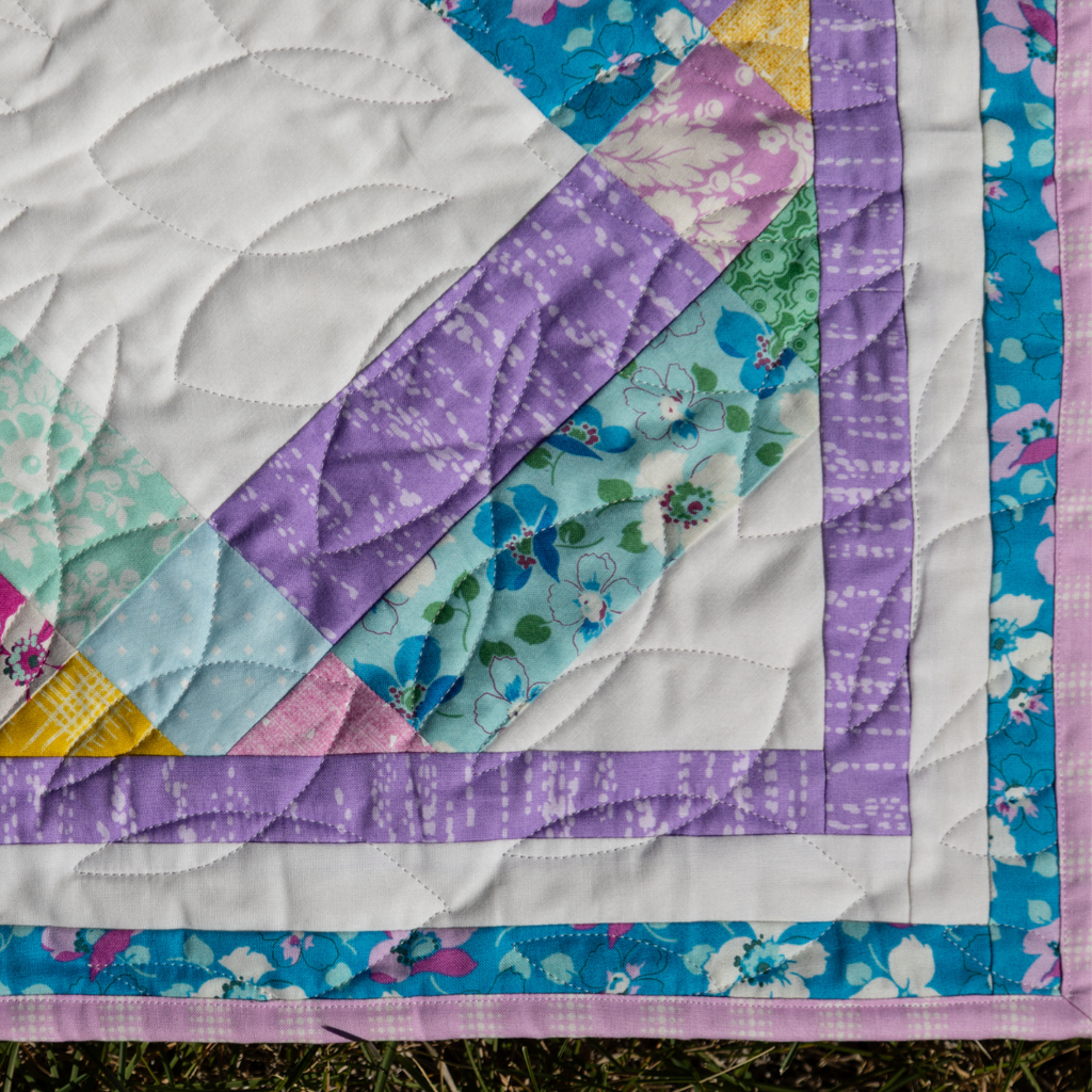 First Bloom Quilting Kit - Pre-Cut with Complete Backing & Binding - Experienced Beginner - 63x77 inches Finished Size