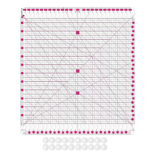 Quilting Slotted Ruler - 12.5" x 12.5"