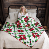 Newton Bundle - Peppermint Poinsettias quilt kit - photo 9 of 19 - The Fabric Hut