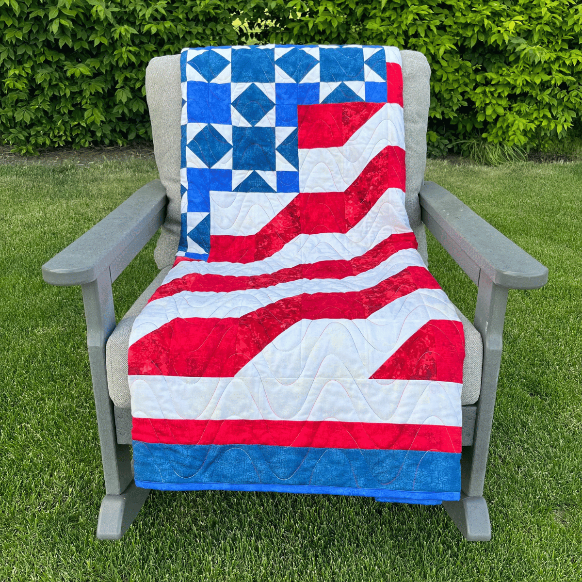 Honor and Valor Quilting Kit - Pre-Cut with Complete Backing & Binding - 58x73 inches Finished Size - Beginner Friendly