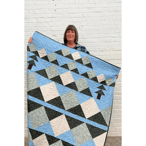 Wild Reflections Quilting Kit - Pre-Cut with Complete Backing & Binding - 60x70 inches Finished Size - Perfect for Advanced Beginners