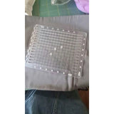 10 inch by 8 inch slotted quilting ruler, clear acrylic with measured slots for cutting 2.5 inch strips - The Fabric Hut