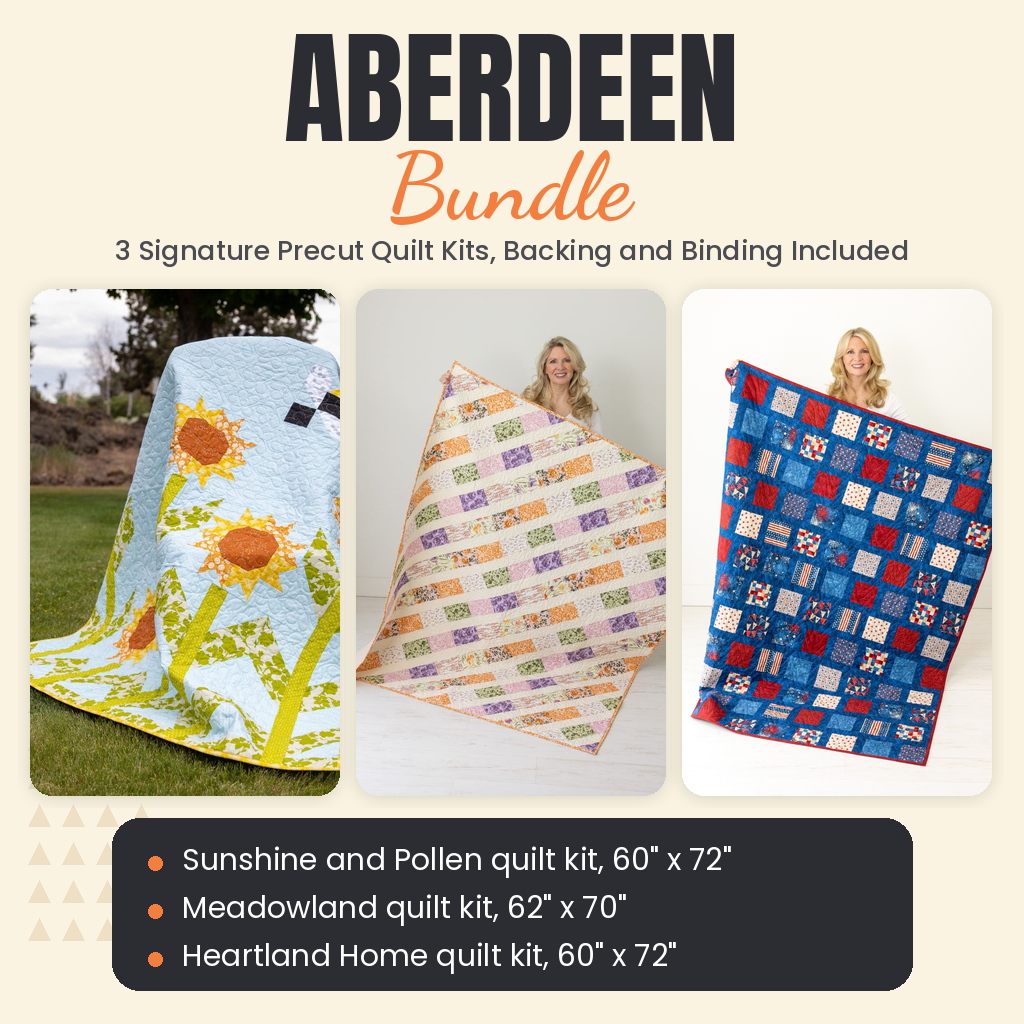 Aberdeen Bundle - Sunshine and Pollen, Meadowland and Heartland Home quilts - photo 1 of 18 - The Fabric Hut