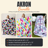 Akron Bundle - Stars at Sea, Modern Patchwork and Floral Patchwork quilts - photo 1 of 19 - The Fabric Hut