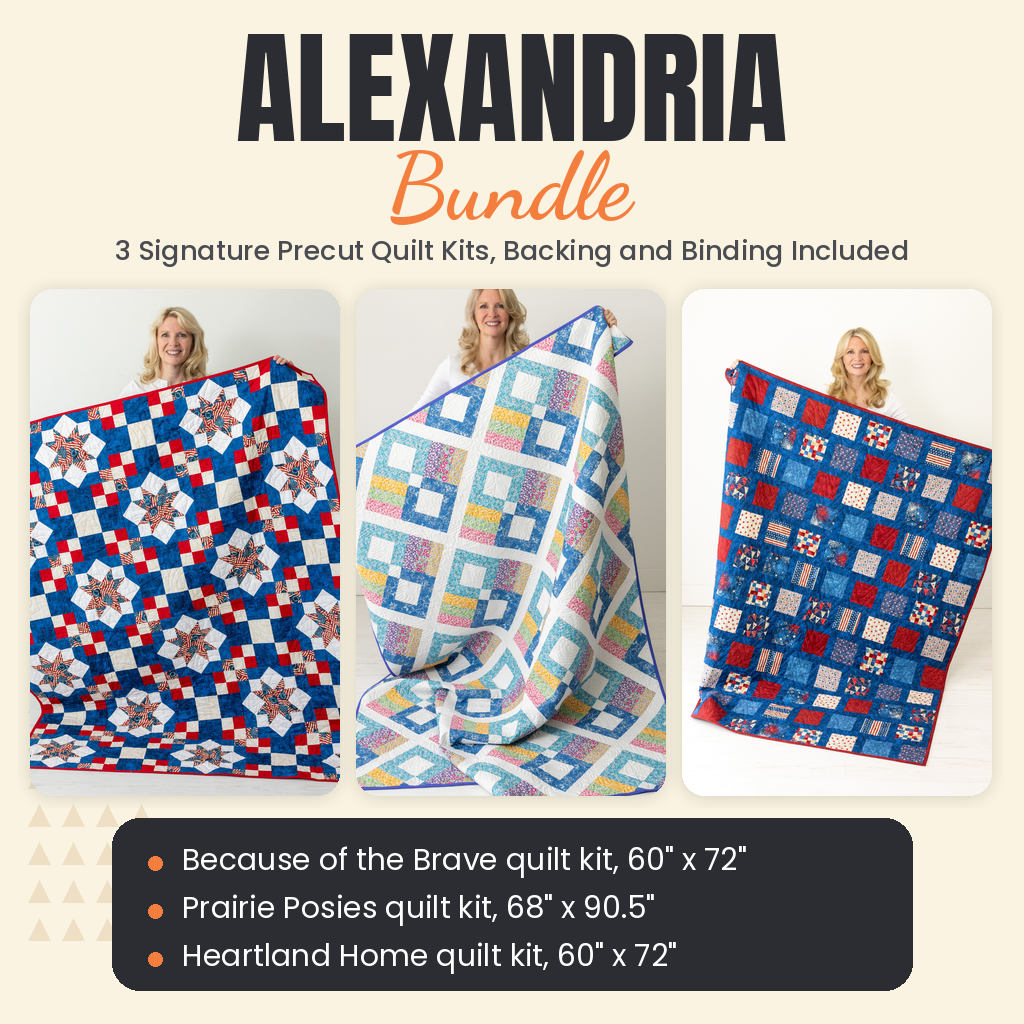 Alexandria Bundle - Because of the Brave, Prairie Posies and Heartland Home quilts - photo 1 of 18 - The Fabric Hut