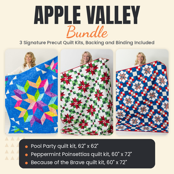 Apple Valley Bundle - Pool Party, Peppermint Poinsettias and Because of the Brave quilts - photo 1 of 19 - The Fabric Hut