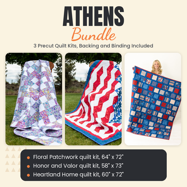 Athens Bundle - Floral Patchwork, Honor and Valor and Heartland Home quilts - photo 1 of 18 - The Fabric Hut