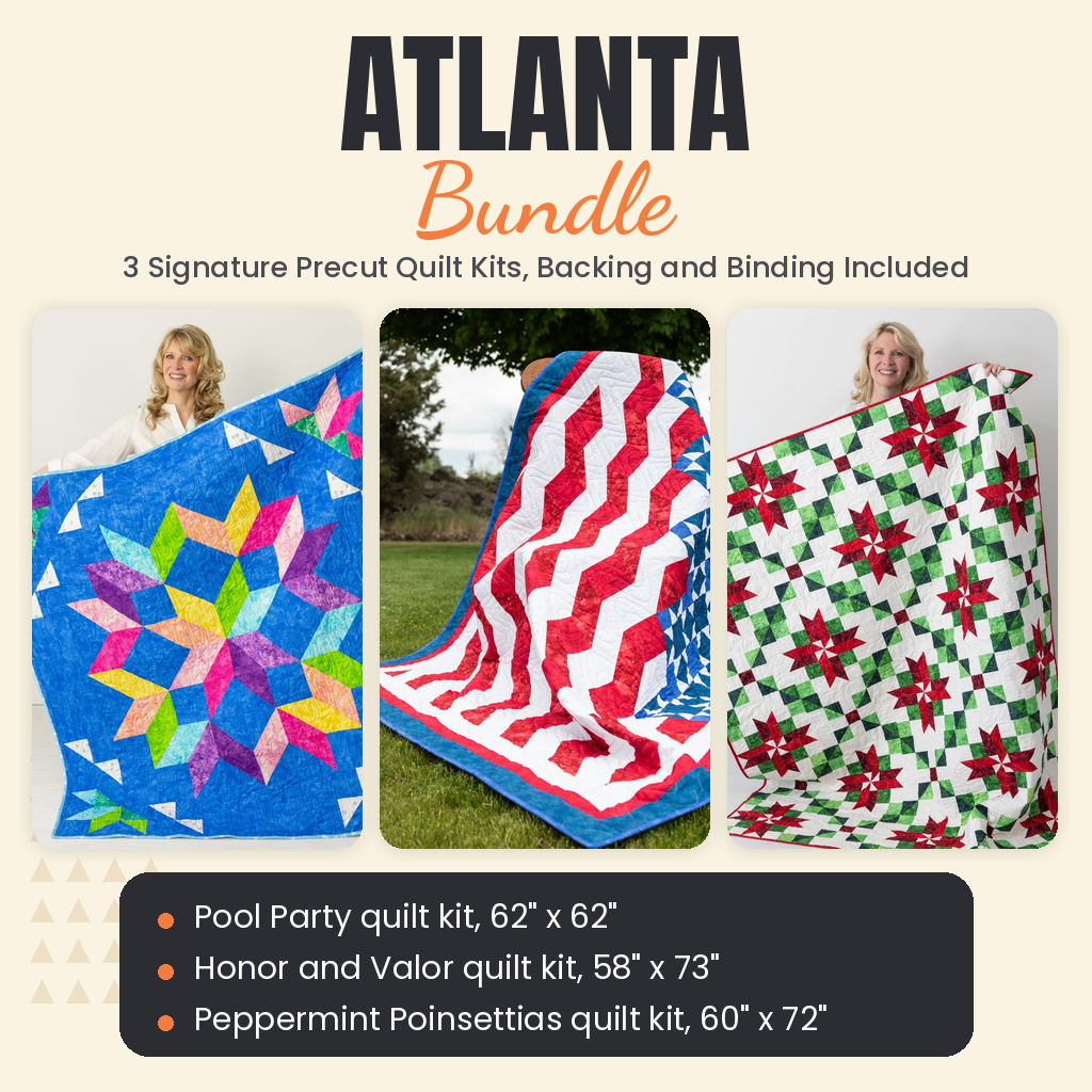 Atlanta Bundle - Pool Party, Honor and Valor and Peppermint Poinsettias quilts - photo 1 of 19 - The Fabric Hut