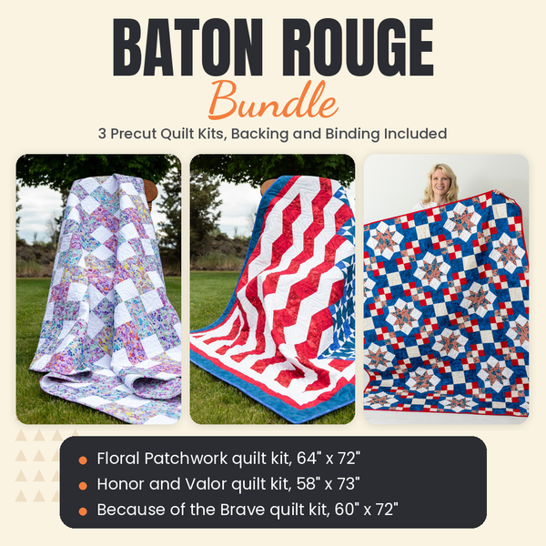 Baton Rouge Bundle - Floral Patchwork, Honor and Valor and Because of the Brave quilts - photo 1 of 19 - The Fabric Hut
