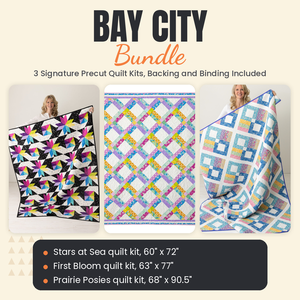 Bay City Bundle - Stars at Sea, First Bloom and Prairie Posies quilts - photo 1 of 19 - The Fabric Hut