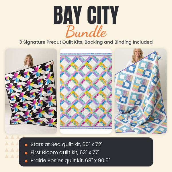 Bay City Bundle - Stars at Sea, First Bloom and Prairie Posies quilts - photo 1 of 19 - The Fabric Hut