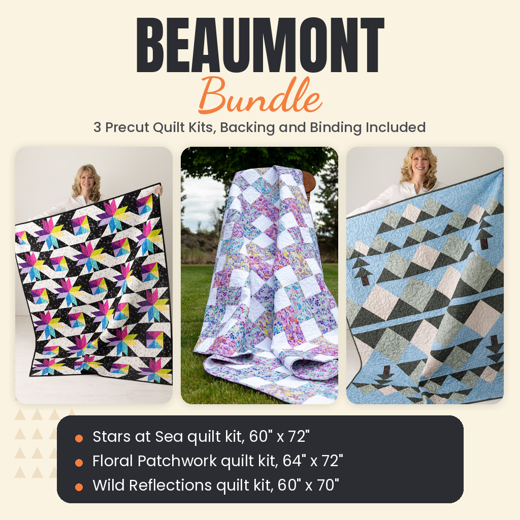 Beaumont Bundle - Stars at Sea, Floral Patchwork and Wild Reflections quilts - photo 1 of 19 - The Fabric Hut