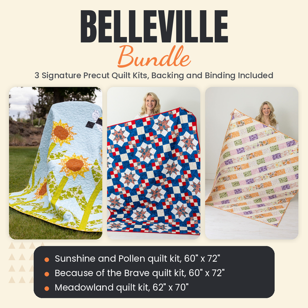 Belleville Bundle - Sunshine and Pollen, Because of the Brave and Meadowland quilts - photo 1 of 19 - The Fabric Hut