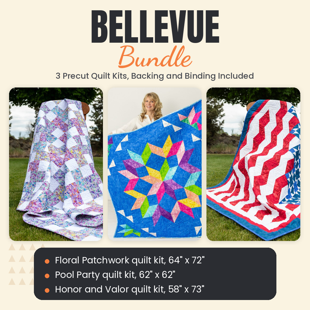 Bellevue Bundle - Floral Patchwork, Pool Party and Honor and Valor quilts - photo 1 of 19 - The Fabric Hut