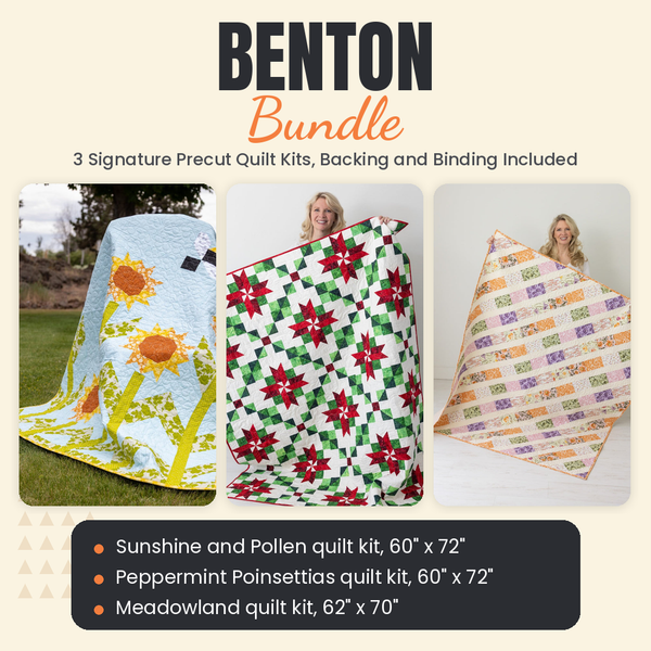 Benton Bundle - Sunshine and Pollen, Peppermint Poinsettias and Meadowland quilts - photo 1 of 19 - The Fabric Hut
