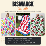 Bismarck Bundle - Modern Patchwork, Honor and Valor and Peppermint Poinsettias quilts - photo 1 of 19 - The Fabric Hut