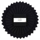 Black Supreme charm pack, 42 precut 5 inch squares of 100% cotton from The Fabric Hut
