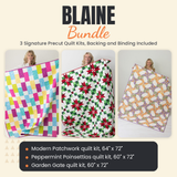 Blaine Bundle - Modern Patchwork, Peppermint Poinsettias and Garden Gate quilts - photo 1 of 19 - The Fabric Hut