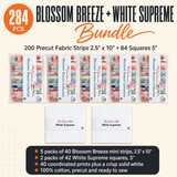 Blossom Breeze + White Supreme Bundle 284pcs - 5 packs of Blossom Breeze mini strips and 2 packs of White Supreme squares - photo 1 of 6 - The Fabric Hut