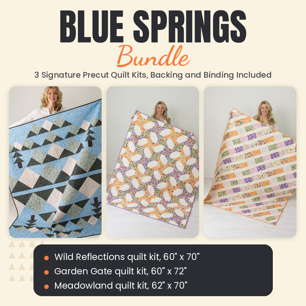 Blue Springs Bundle - Wild Reflections, Garden Gate and Meadowland quilts - photo 1 of 19 - The Fabric Hut