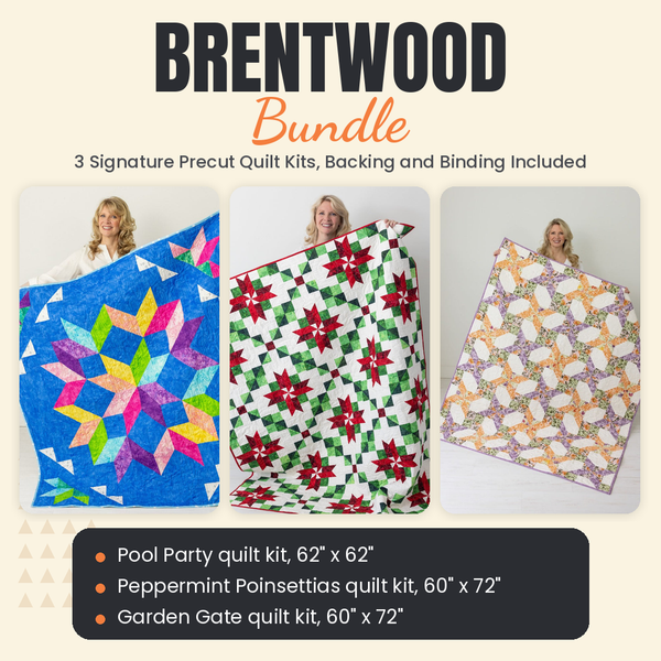 Brentwood Bundle - Pool Party, Peppermint Poinsettias and Garden Gate quilts - photo 1 of 19 - The Fabric Hut