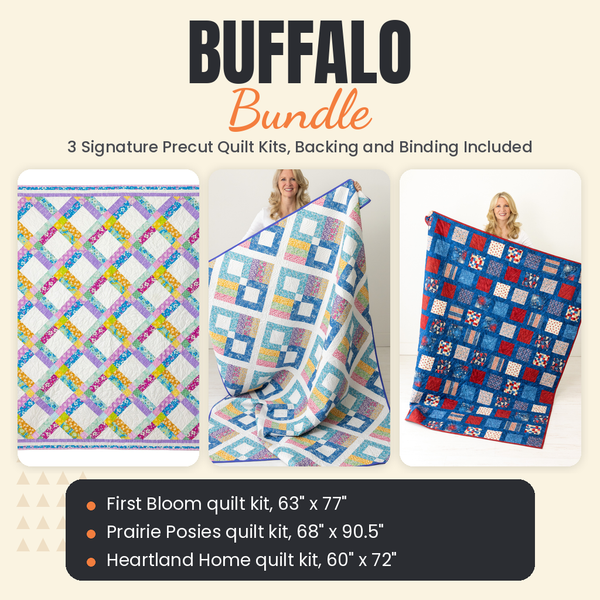 Buffalo Bundle - First Bloom, Prairie Posies and Heartland Home quilts - photo 1 of 18 - The Fabric Hut