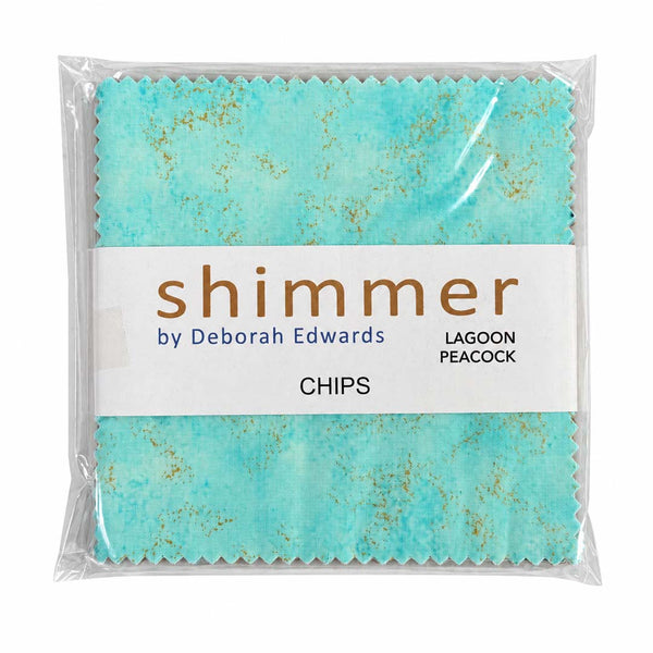 Charm Pack 42pcs - 5" Square Precuts - Lagoon & Peacock - Shimmer Metallic by Northcott - photo 2 of 4 - The Fabric Hut