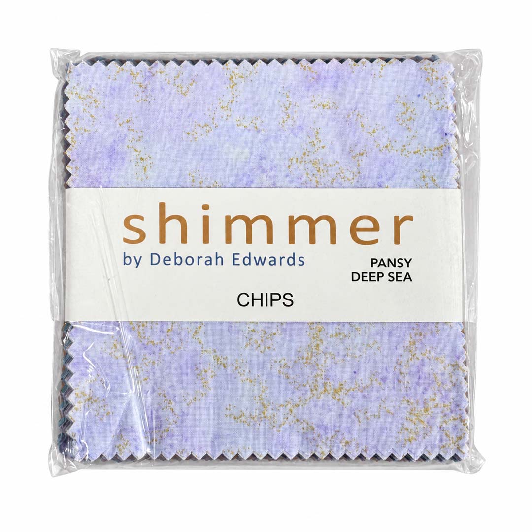 Charm Pack 42pcs - 5" Square Precuts - Pansy & Deep Sea - Shimmer Metallic by Northcott - photo 2 of 4 - The Fabric Hut