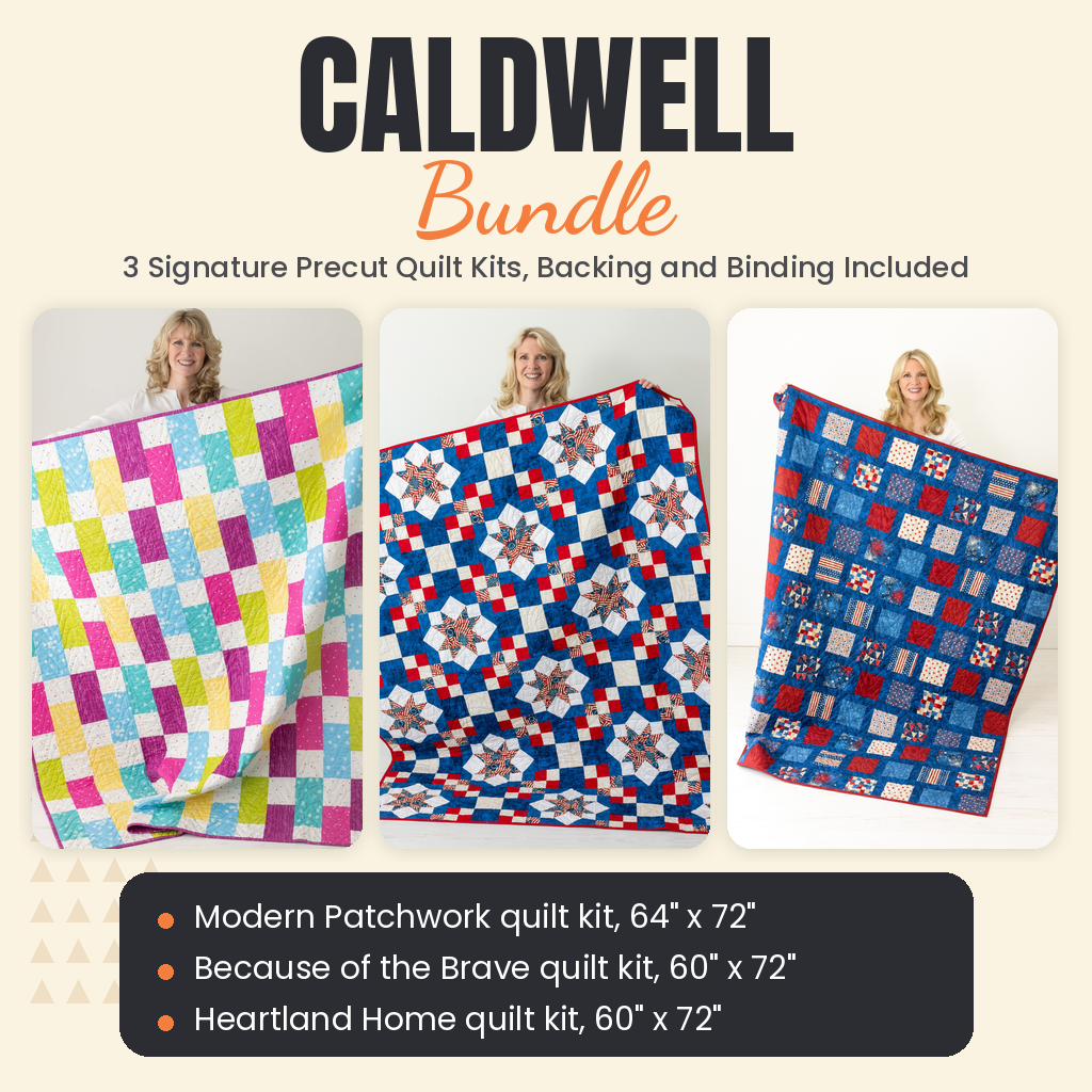 Caldwell Bundle - Modern Patchwork, Because of the Brave and Heartland Home quilts - photo 1 of 18 - The Fabric Hut