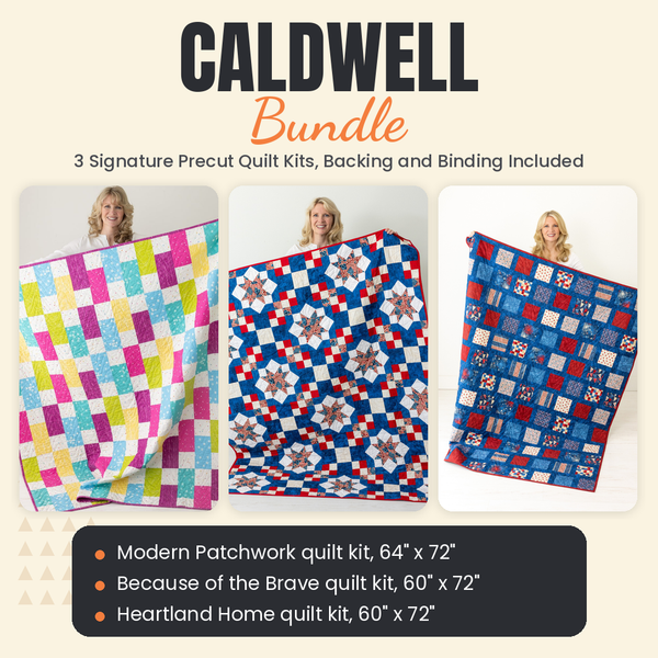 Caldwell Bundle - Modern Patchwork, Because of the Brave and Heartland Home quilts - photo 1 of 18 - The Fabric Hut