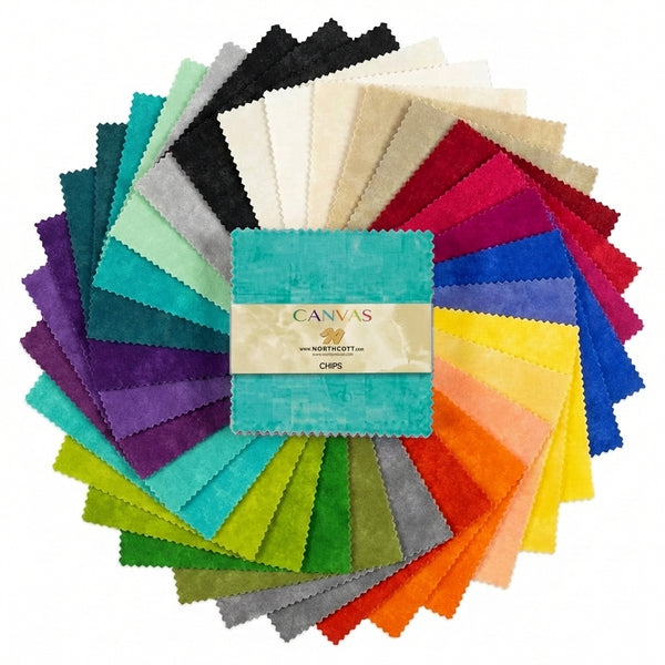 Charm-pack 42pcs - 5" Square Precuts - Canvas - Assorted Colors by Northcott