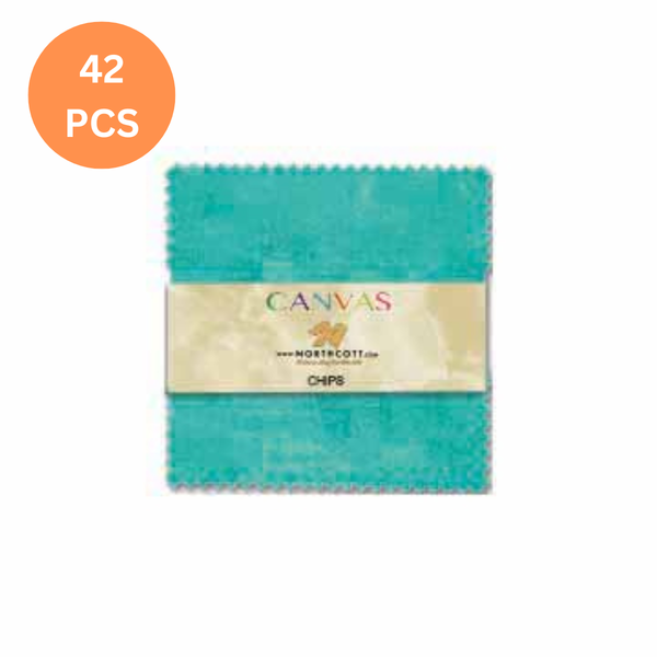 Charm-pack 42pcs - 5" Square Precuts - Canvas - Assorted Colors by Northcott