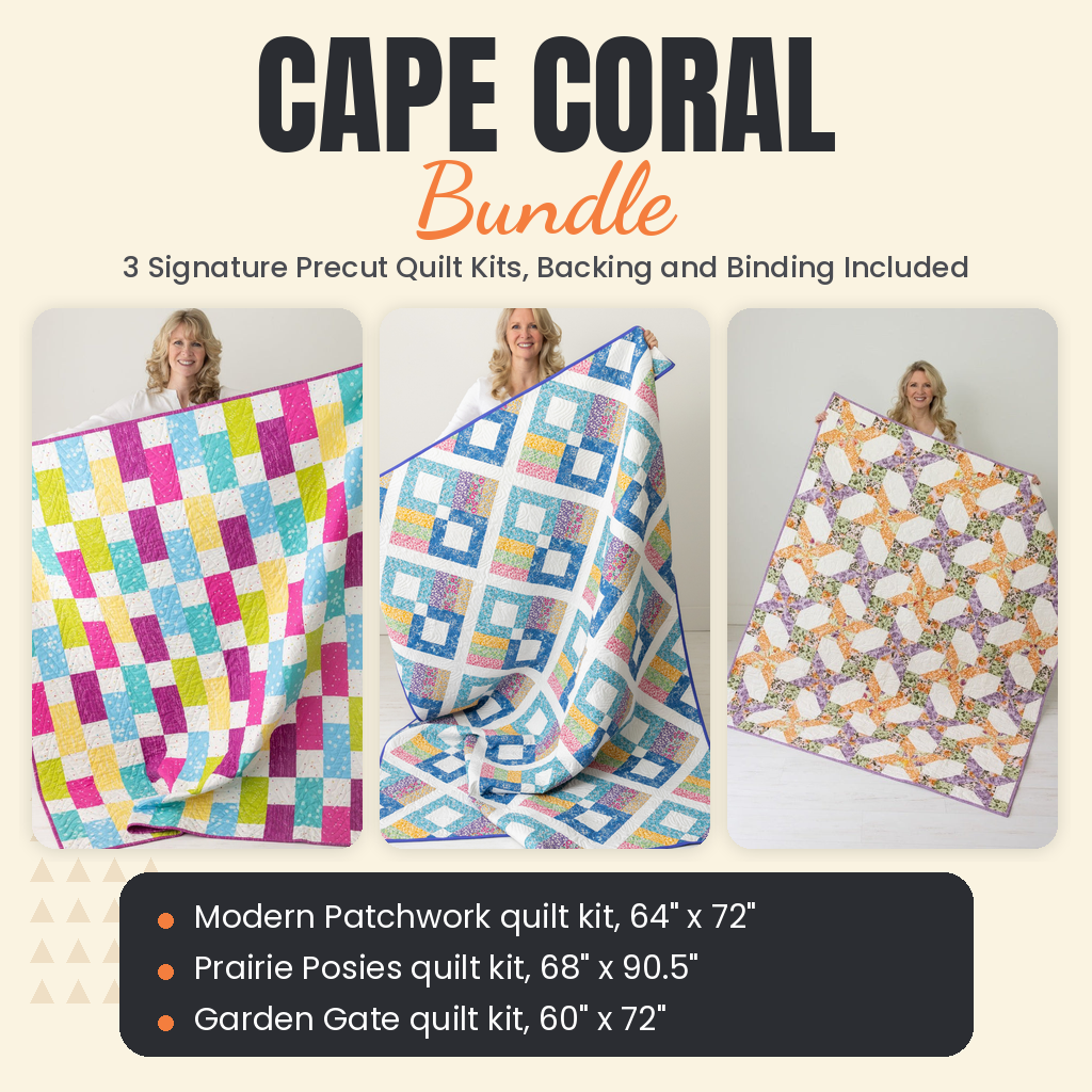Cape Coral Bundle - Modern Patchwork, Prairie Posies and Garden Gate quilts - photo 1 of 19 - The Fabric Hut