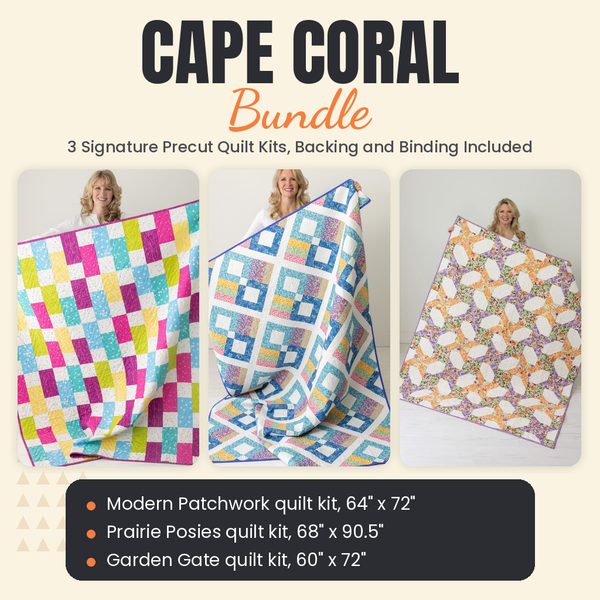 Cape Coral Bundle - Modern Patchwork, Prairie Posies and Garden Gate quilts - photo 1 of 19 - The Fabric Hut