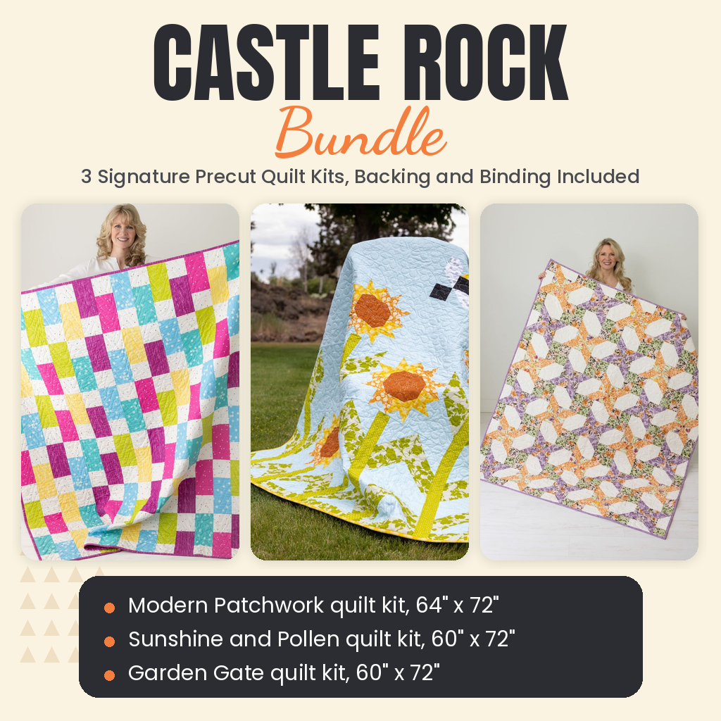 Castle Rock Bundle - Modern Patchwork, Sunshine and Pollen and Garden Gate quilts - photo 1 of 19 - The Fabric Hut
