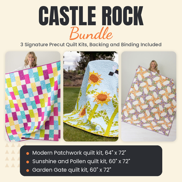 Castle Rock Bundle - Modern Patchwork, Sunshine and Pollen and Garden Gate quilts - photo 1 of 19 - The Fabric Hut