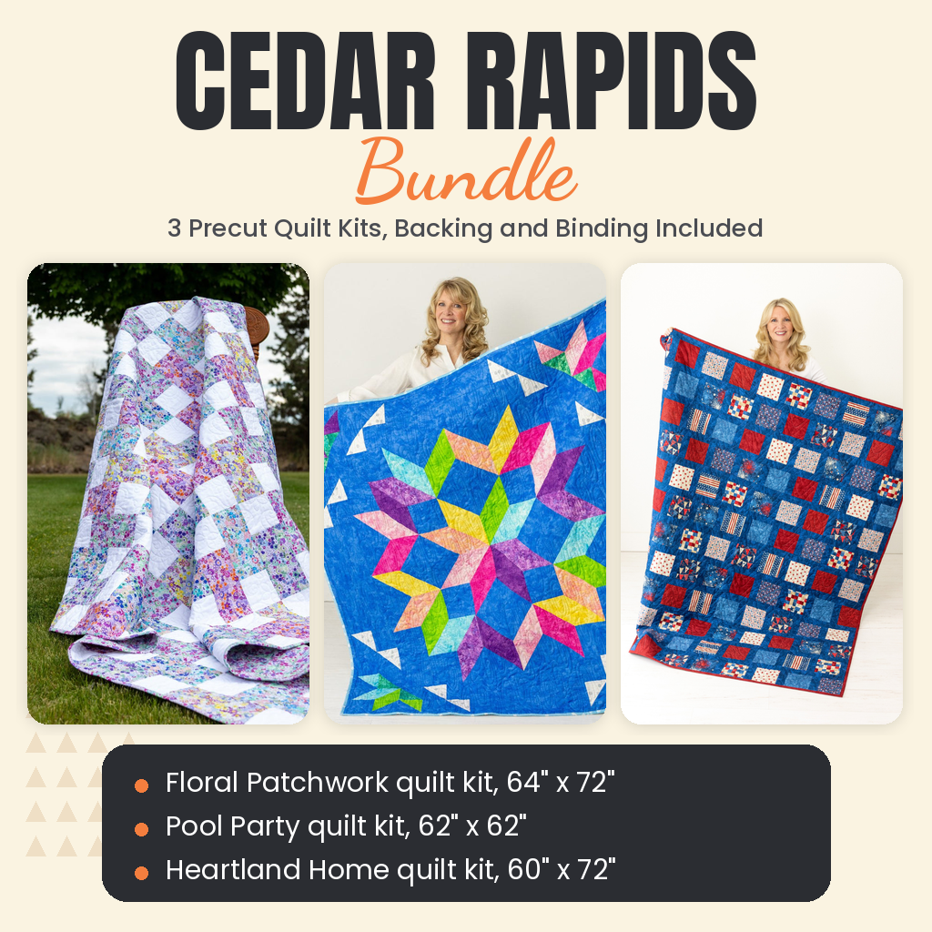Cedar Rapids Bundle - Floral Patchwork, Pool Party and Heartland Home quilts - photo 1 of 18 - The Fabric Hut